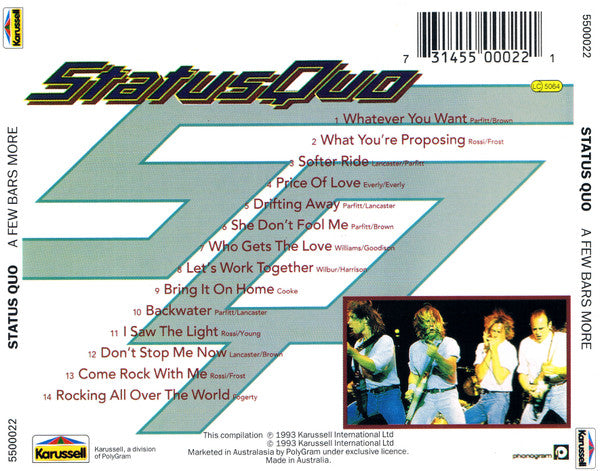 Status Quo : A Few Bars More (CD, Comp, RE, Dis)