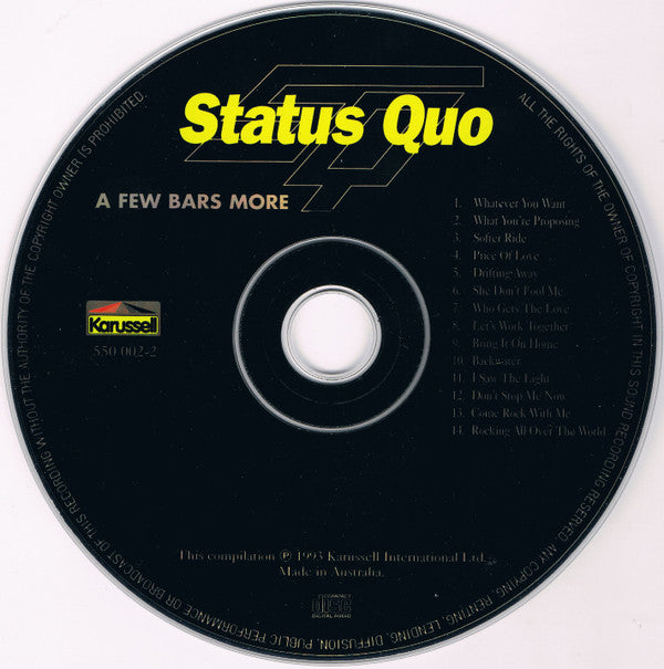 Status Quo : A Few Bars More (CD, Comp, RE, Dis)