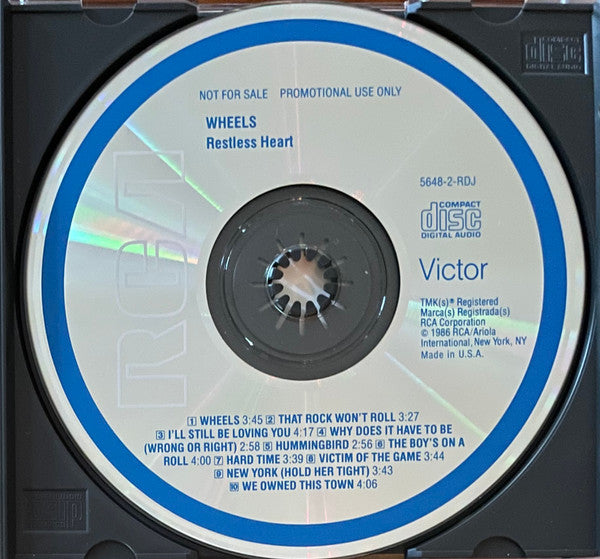 Restless Heart : Wheels (CD, Album, Promo)