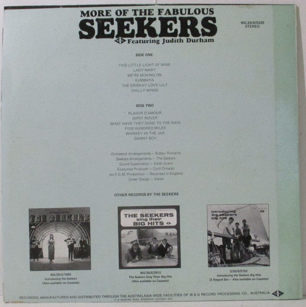 The Seekers Featuring Judith Durham : More Of The Fabulous Seekers (LP, Comp, Blu)