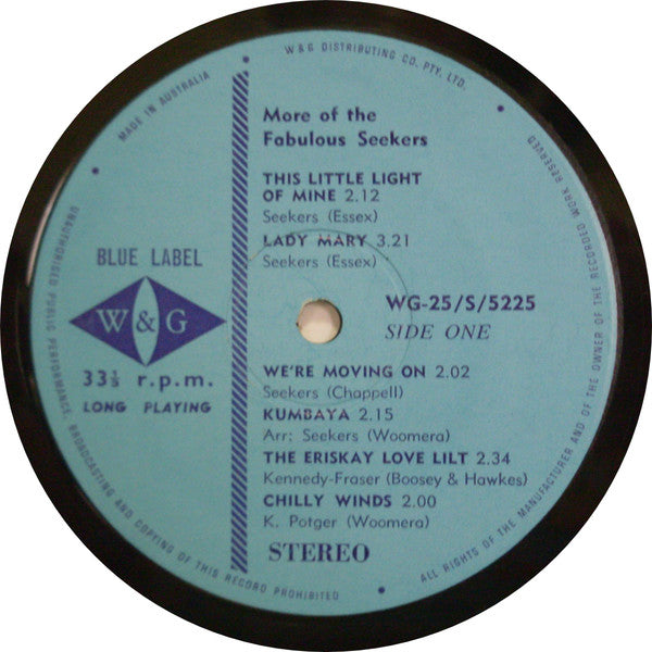 The Seekers Featuring Judith Durham : More Of The Fabulous Seekers (LP, Comp, Blu)