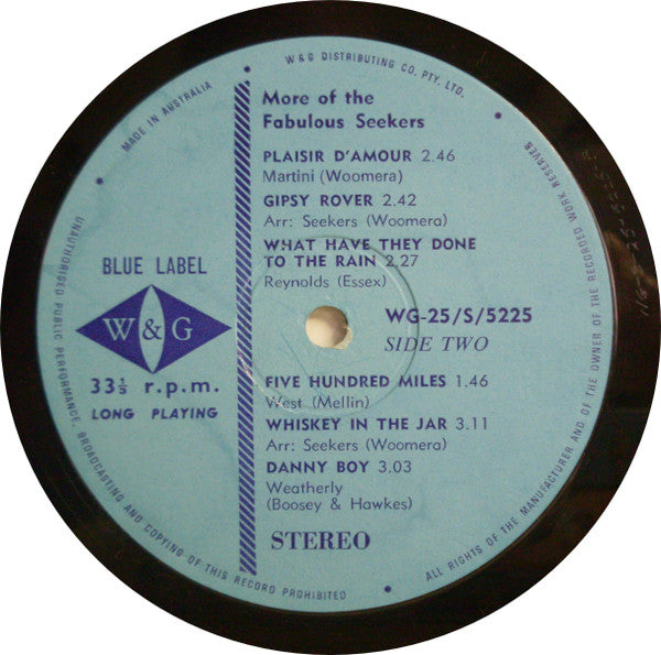 The Seekers Featuring Judith Durham : More Of The Fabulous Seekers (LP, Comp, Blu)