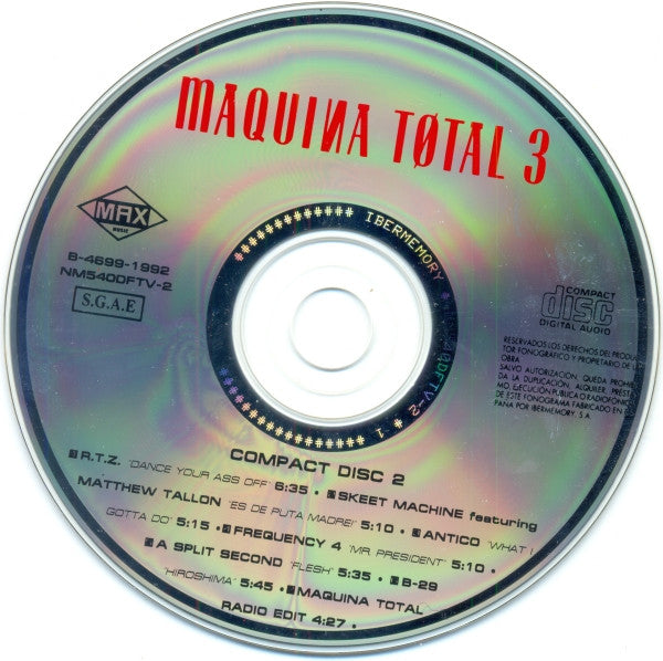 Various : Maquina Total 3 (2xCD, Comp, P/Mixed)