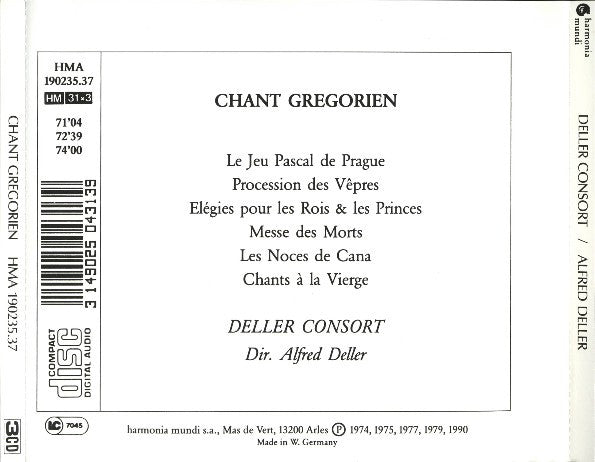 Deller Consort, Alfred Deller : Chant Gregorien (3xCD, Album)