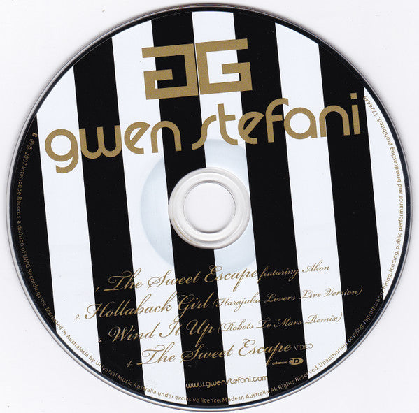 Gwen Stefani featuring Akon : The Sweet Escape (CD, Single, Enh)