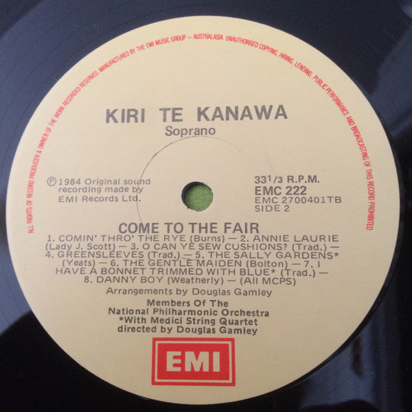 Kiri Te Kanawa : Come To The Fair (Folk Songs & Ballads) (LP)