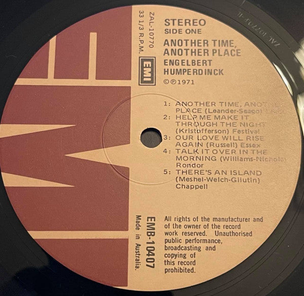 Engelbert Humperdinck : Another Time, Another Place (LP, Album, RE)