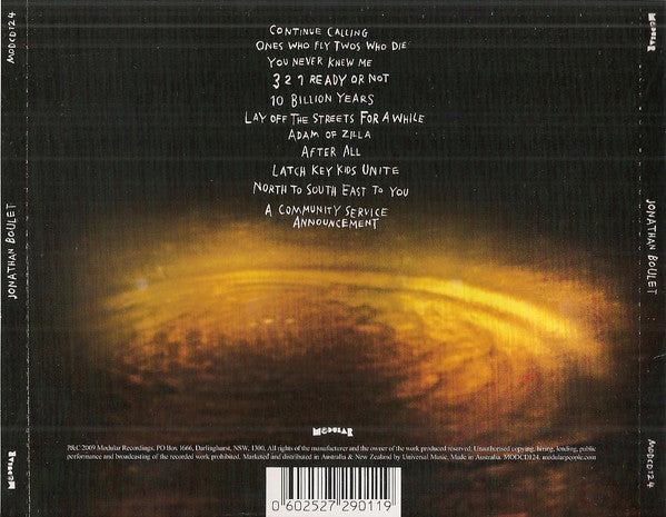 Jonathan Boulet : Jonathan Boulet (CD, Album)