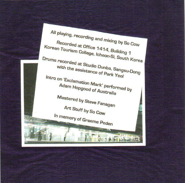 So Cow : I'm Siding With My Captors (CD, Album)