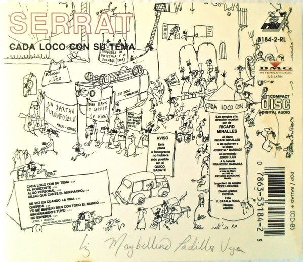 Joan Manuel Serrat : Cada Loco Con Su Tema (CD, Album, RE)