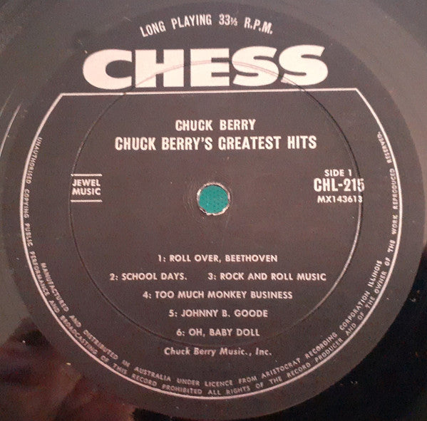 Chuck Berry : Chuck Berry's Greatest Hits (LP, Comp, Mono)