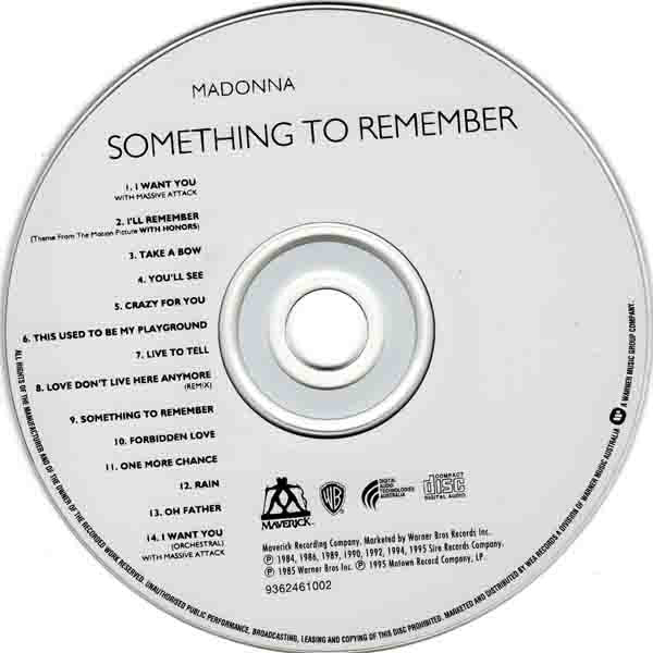 Madonna : Something To Remember (CD, Comp)
