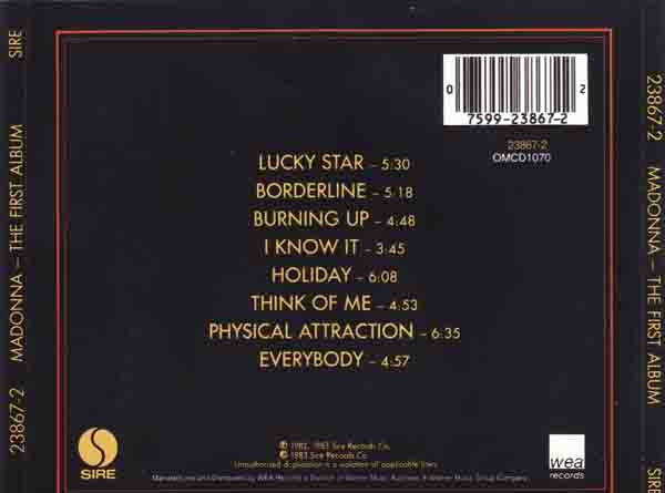 Madonna : The First Album (CD, Album, RE)