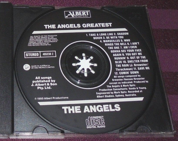 The Angels : The Angels Greatest (CD, Comp, RE)
