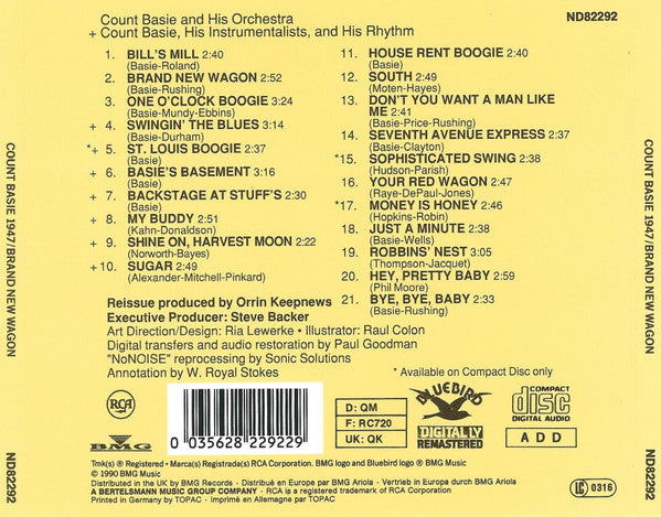 Count Basie : Count Basie 1947 / Brand New Wagon (CD, RE, RM)