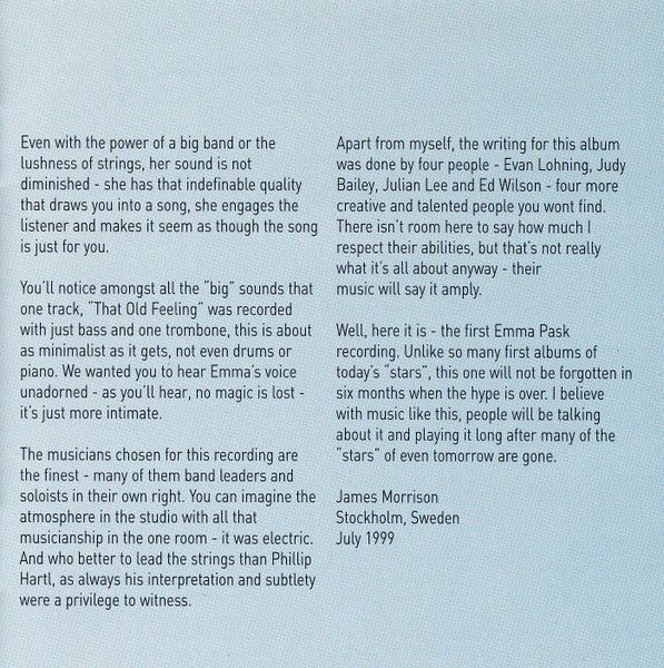 Emma Pask : Emma (CD, Album)