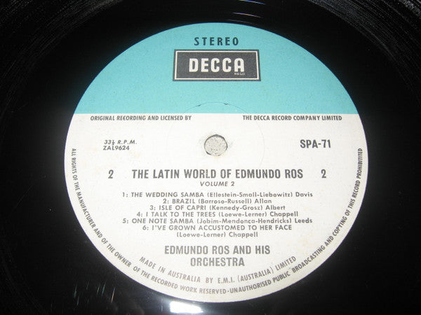 Edmundo Ros & His Orchestra : The Latin World Of Edmundo Ros Volume 2 (LP, Comp)