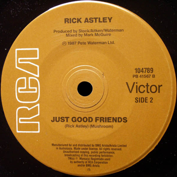 Rick Astley : Whenever You Need Somebody (7")