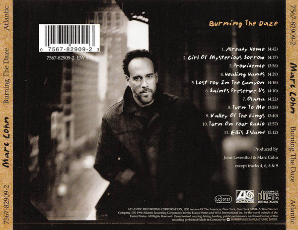 Marc Cohn : Burning The Daze (CD, Album)