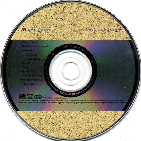 Marc Cohn : Burning The Daze (CD, Album)