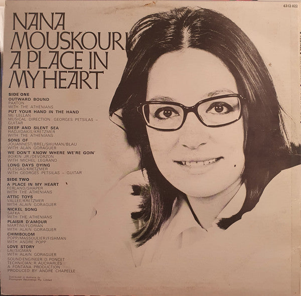 Nana Mouskouri : A Place In My Heart (LP)