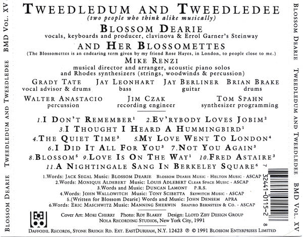 Blossom Dearie & Mike Renzi : Tweedledum And Tweedledee (CD, Album)