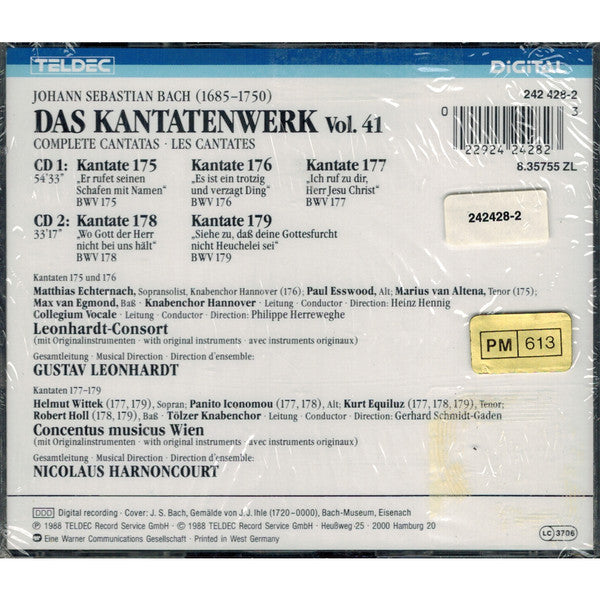 Johann Sebastian Bach : Das Kantatenwerk · Complete Cantatas | BWV 175 - 179 | Vol. 41 (2xCD, Album)