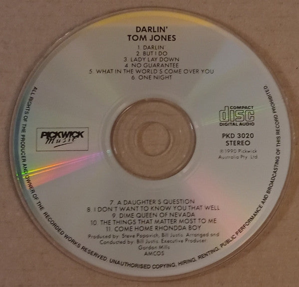 Tom Jones : Darlin' (CD, Album, RE)