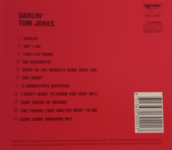 Tom Jones : Darlin' (CD, Album, RE)