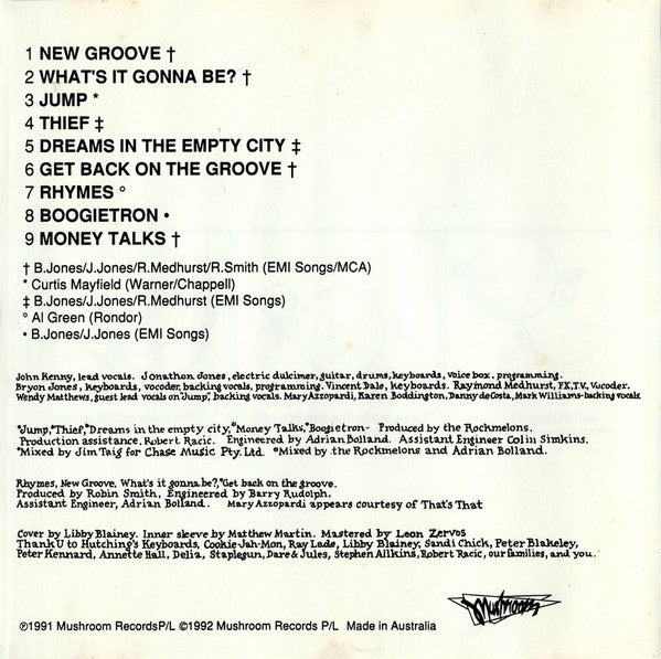 Rockmelons* : Tales Of The City (CD, Album)