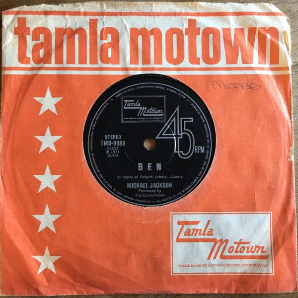 Michael Jackson : Ben (7", Single)