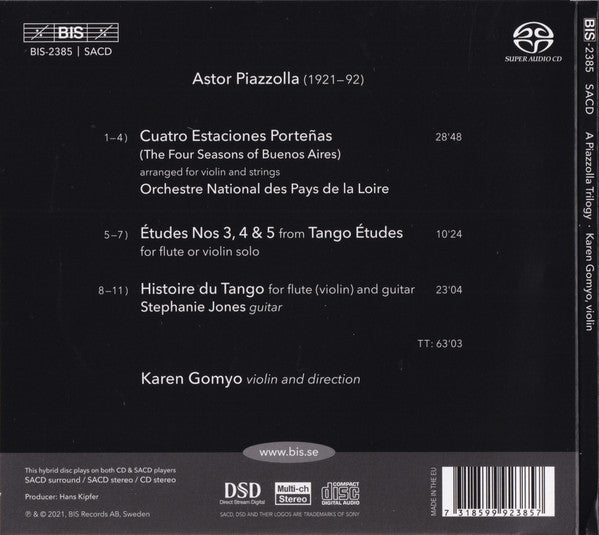 Karen Gomyo, Stephanie Jones (4) : A Piazzolla Trilogy (SACD, Hybrid, Multichannel, Album)