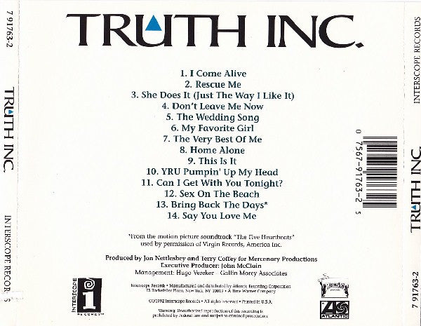 Truth Inc. : Truth Inc. (CD, Album)