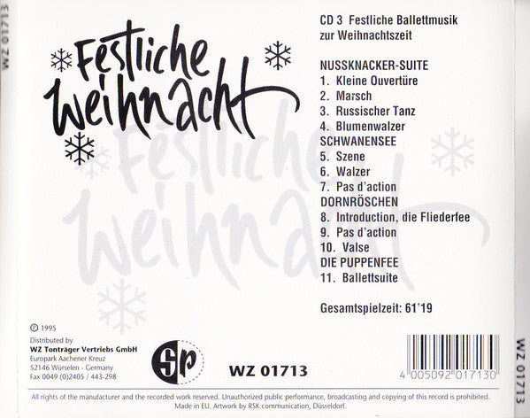 Various : Festliche Weihnacht - Festliche Ballettmusik Zur Weihnachtszeit (CD)