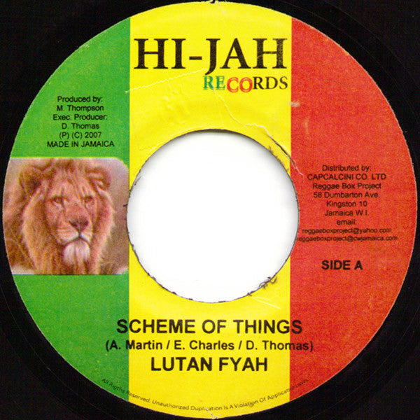 Lutan Fyah : Scheme Of Things (7")