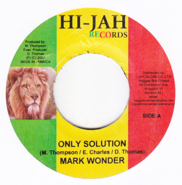 Mark Wonder : Only Solution (7")