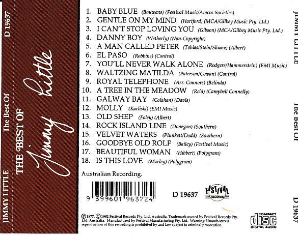 Jimmy Little : The Best Of Jimmy Little (CD, Comp, RE)