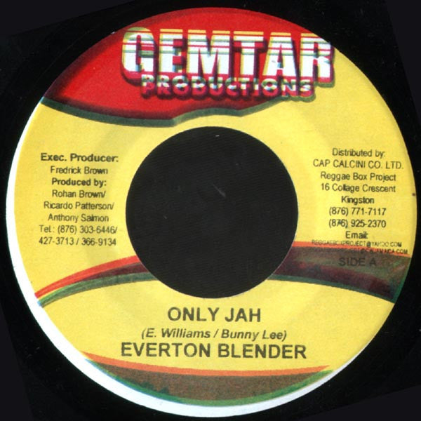 Everton Blender / Empress Roberta : Only Jah / I Still Need You (7")