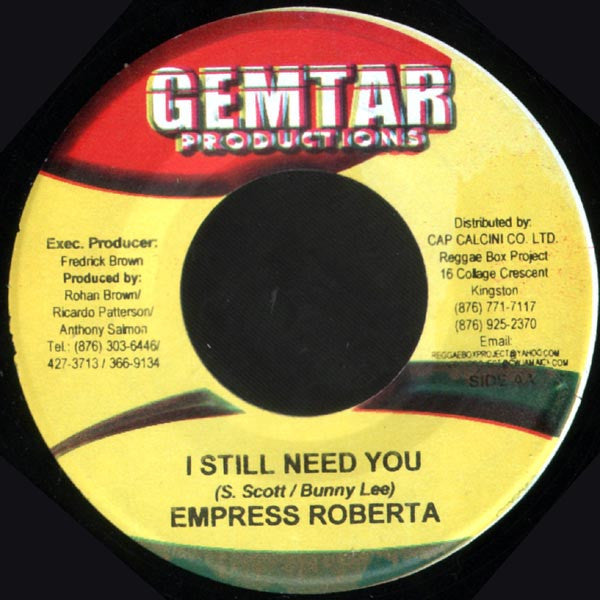 Everton Blender / Empress Roberta : Only Jah / I Still Need You (7")