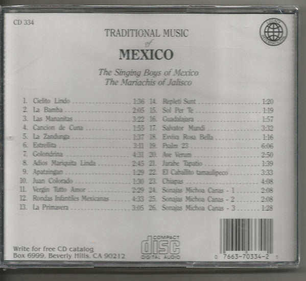 The Singing Boys Of Mexico, The Mariachis Of Jali : Traditional Music Of Mexico (CD)