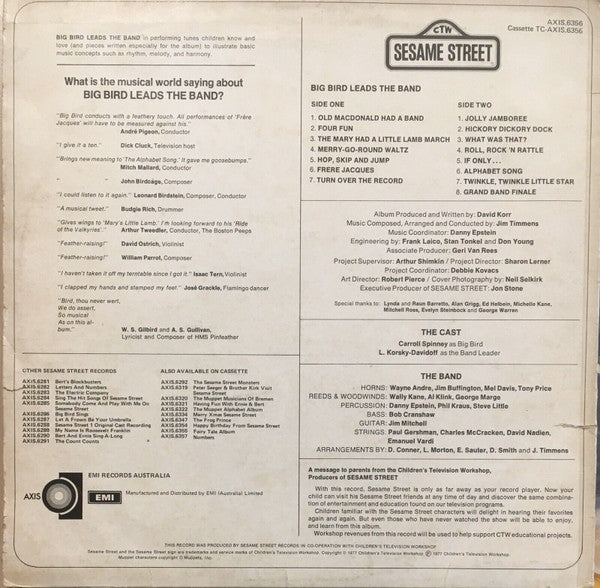 Big Bird (4) : Big Bird Leads The Band (LP, Album)