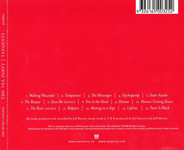 The Tea Party : Tangents: The Tea Party Collection (CD, Album, Comp, D.A)