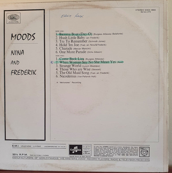 Nina & Frederik : Moods (LP, Comp)