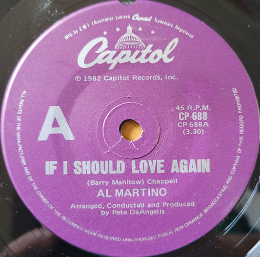 Al Martino : If I Should Love Again  (7", Single)