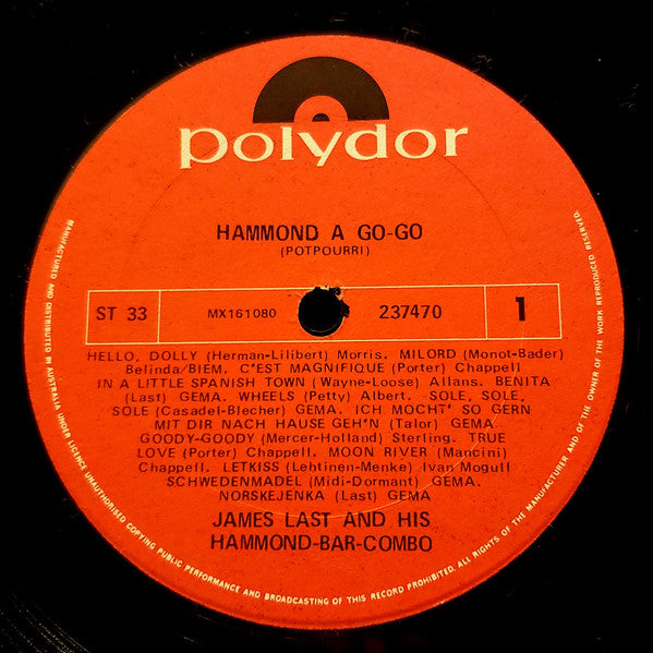 James Last Und Seine Hammond-Combo* : Hammond À Gogo (28 Melodien Zum Tanzen Und Träumen) (LP, Album, RP)