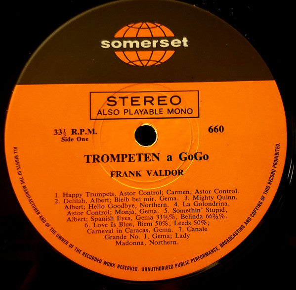 Frank Valdor : Trompeten À Gogo (LP, Album)