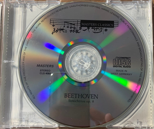 Ludwig van Beethoven - Trio Bell'Arte, Susanne Lautenbacher, Urlich Koch, Thomas Blees : Streichtrios Op. 9 (CD, Album)
