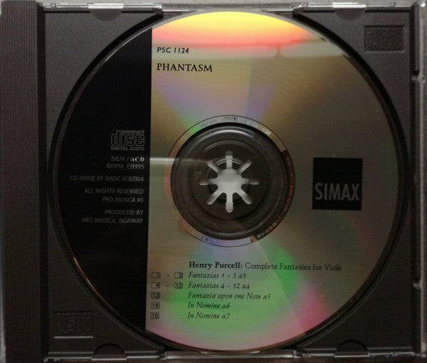 Henry Purcell, Phantasm (3) : Complete Fantasies For Viols (CD)