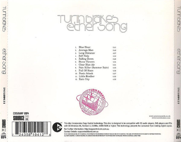 Turin Brakes : Ether Song (CD, Album, Copy Prot.)