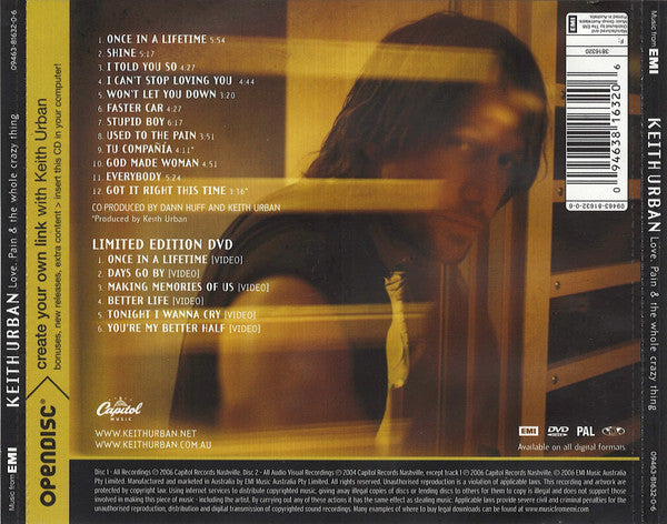 Keith Urban : Love, Pain & The Whole Crazy Thing (CD, Album + DVD-V, PAL + Ltd)